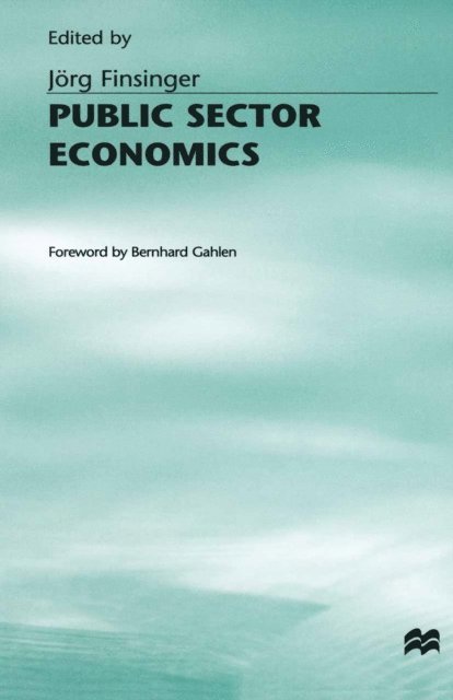 Jorg Finsinger - Public Sector Economics, E-bok