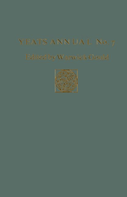 Warwick Gould - Yeats Annual No 7, E-bok