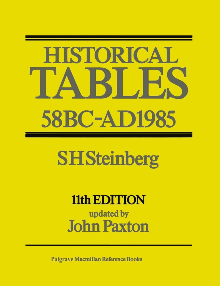 S H Steinberg - Historical Tables, Häftad