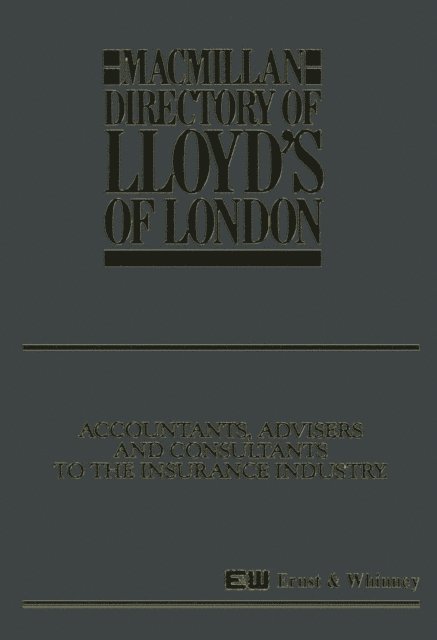 John Rew - Macmillan Directory of Lloyd's of London, E-bok