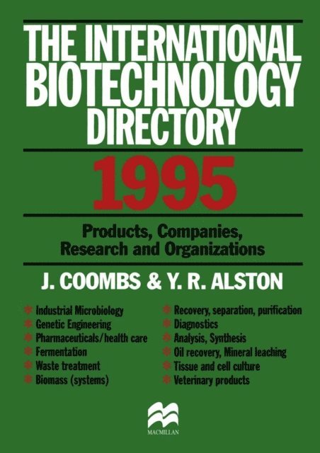 Y.R. Alston, J. Coombs - International Biotechnology Directory, E-bok