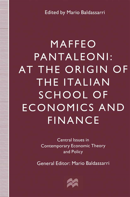 Mario Baldassarri - Maffeo Pantaleoni, E-bok