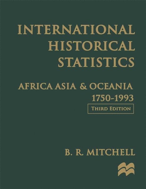 Brian Mitchell - International Historical Statistics, E-bok