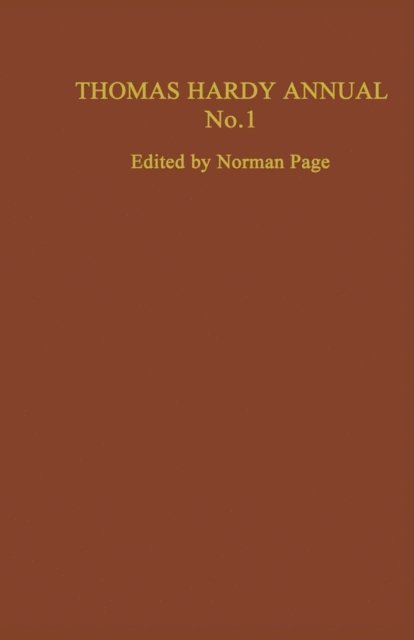 Norman Page - Thomas Hardy Annual No. 1, E-bok