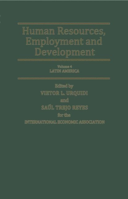 Victor L. Urquidi, Saul Trejo Reyes - Human Resources, Employment and Development, E-bok
