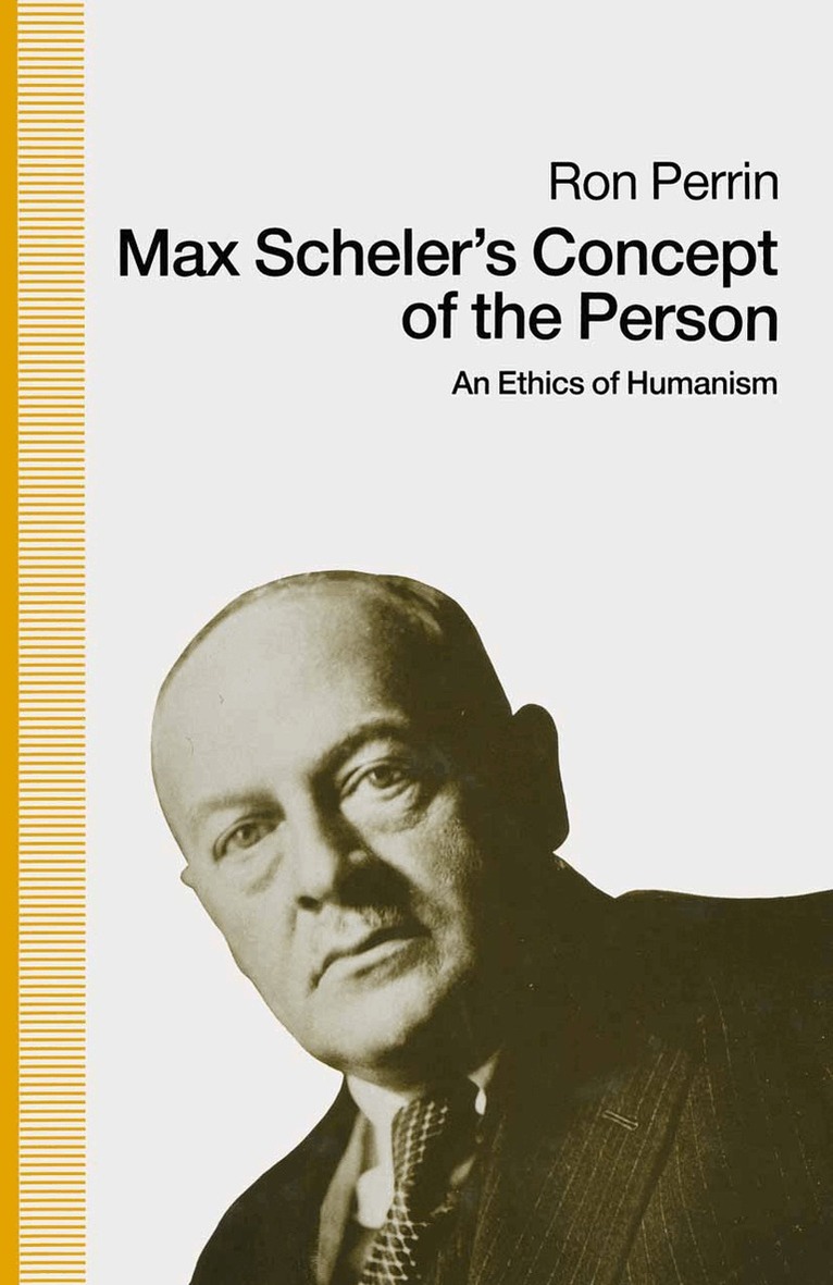 Ron Perrin - Max Scheler’s Concept of the Person, Häftad