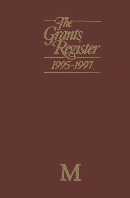 Lisa Williams - Grants Register 1995-1997, E-bok