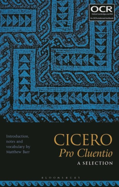 Matthew Barr - Cicero, Pro Cluentio: A Selection, E-bok