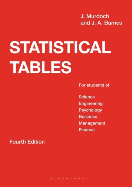 J.A. Barnes, John Murdoch - Statistical Tables, E-bok