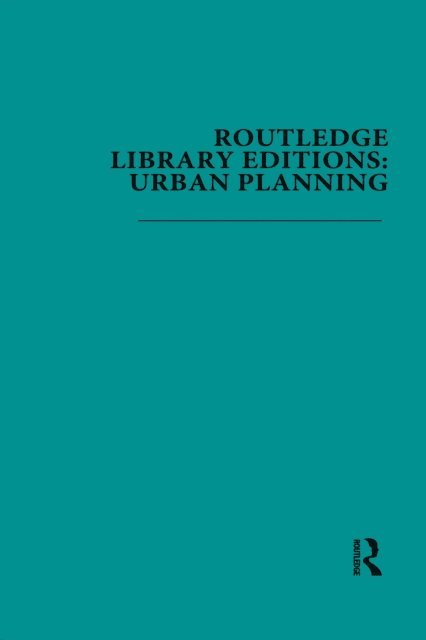 Various - Routledge Library Editions: Urban Planning, E-bok