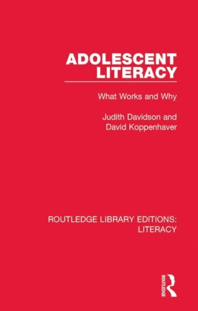 David Koppenhaver, Judith Davidson - Adolescent Literacy, E-bok