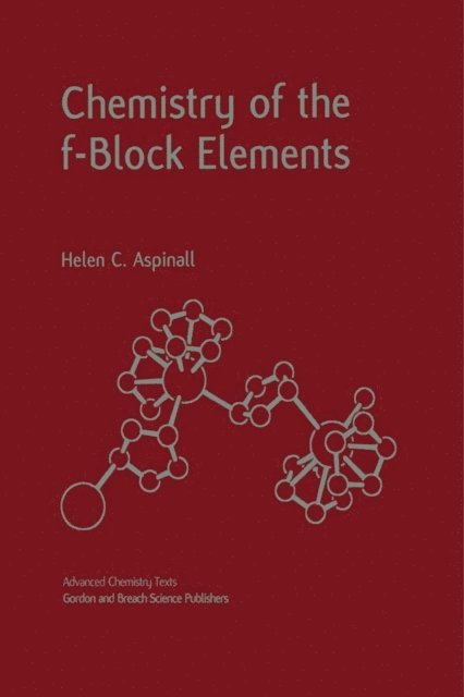 Helen C. Aspinall - Chemistry of the f-Block Elements, E-bok