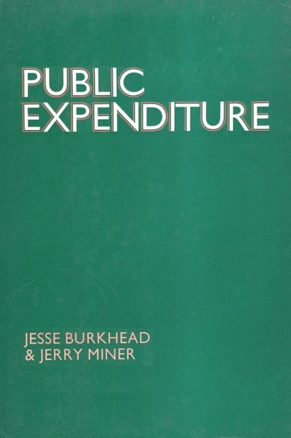 Jerry Miner - Public Expenditure, E-bok