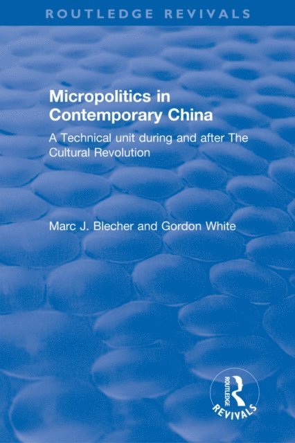 Gordon White, Marc J. Blecher - Micropolitics in Contemporary China, E-bok