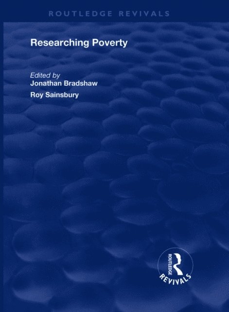 Roy Sainsbury, Jonathan Bradshaw - Researching Poverty, E-bok