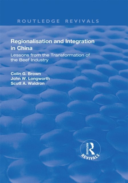 Scott Waldron, John Longworth, Colin Brown - Regionalisation and Integration in China, E-bok