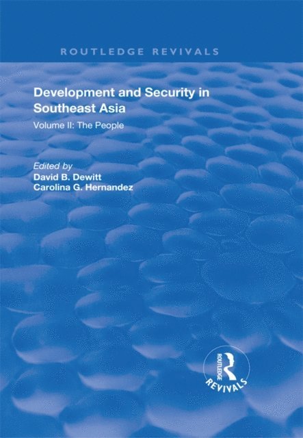 Carolina G. Hernandez, David B. Dewitt - Development and Security in Southeast Asia, E-bok
