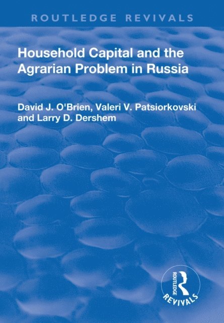 Larry Dershem, Valeri Patsiorkovski, David O'Brien - Household Capital and the Agrarian Problem in Russia, E-bok