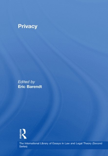 Eric Barendt - Privacy, E-bok