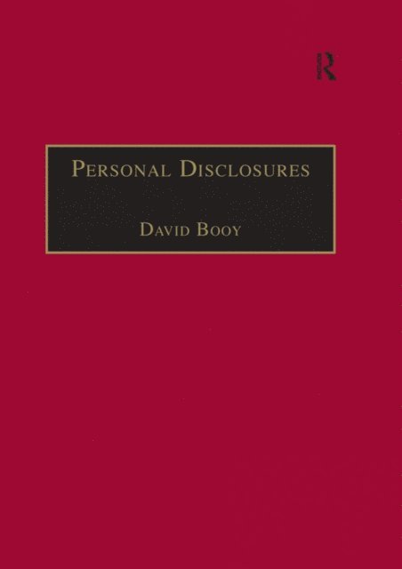 David Booy - Personal Disclosures, E-bok