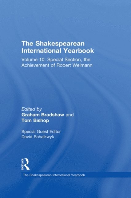 David Schalkwyk - Shakespearean International Yearbook, E-bok