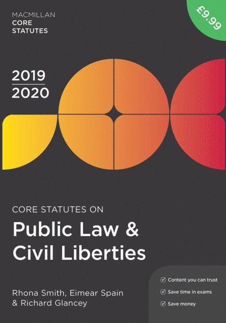 Rhona Smith, Eimear Spain, Richard Glancey - Core Statutes on Public Law & Civil Liberties 2019-20, E-bok