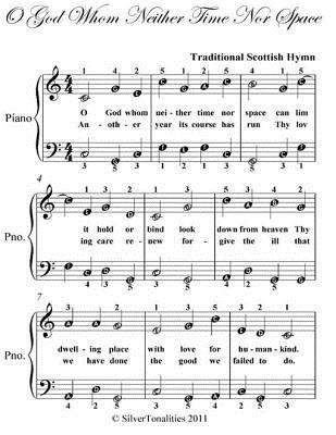 Silver Tonalities - O God Whom Neither Time Nor Space - Easy Piano Sheet Music, E-bok