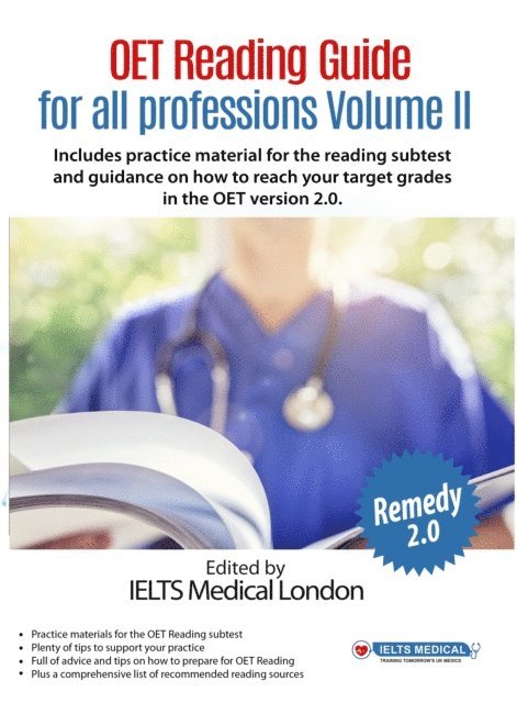 IELTS Medical - OET Reading Guide Volume II, E-bok. Tillgänglighet: Lägg i varukorg