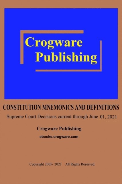 Craig Manfredi - Constitution Mnemonics and Definitions, E-bok. Tillgänglighet: Lägg i varukorg