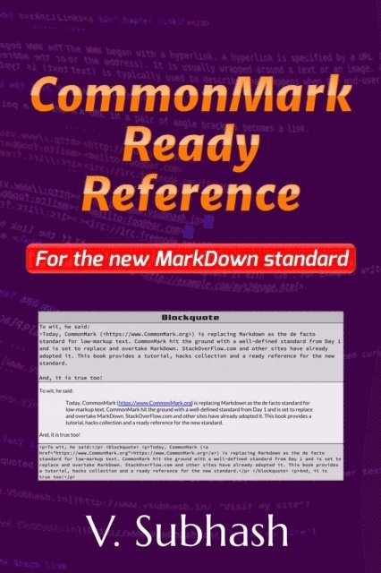 V. Subhash - CommonMark Ready Reference, E-bok