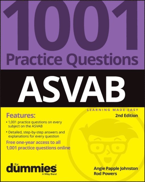 Rod Powers, Angie Papple Johnston - ASVAB: 1001 Practice Questions For Dummies (+ Online Practice), E-bok