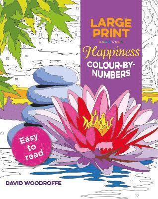 David Woodroffe - Large Print Happiness Colour by Numbers, Häftad