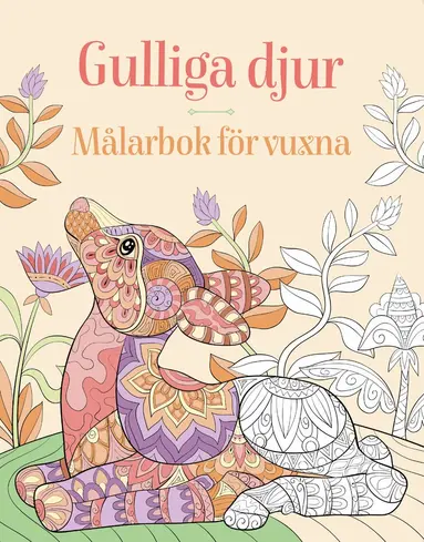 Målarbok för vuxna : Gulliga djur, Häftad