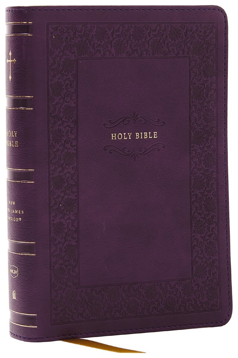 Thomas Nelson - NKJV Compact Paragraph-Style Bible w/ 43,000 Cross References, Purple Leathersoft, Red Letter, Comfort Print: Holy Bible, New King James Version, Inbunden