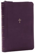 NKJV Compact Paragraph-Style Bible w/ 43,000 Cross References, Purple Leathersoft Zipper Closure, Red Letter, Comfort Print: Holy Bible, New King James Version