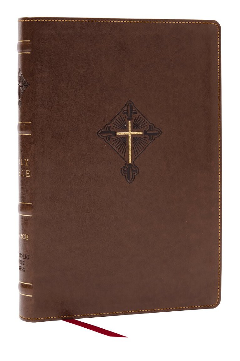 Catholic Bible Press - RSV2CE, Thinline Large Print Catholic Bible, Brown Leathersoft, Comfort Print, Inbunden