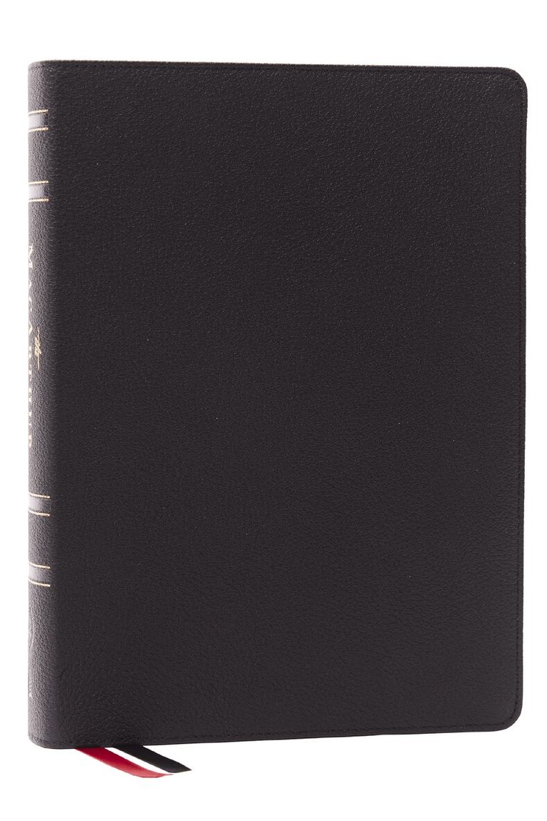 John F. MacArthur - LSB, MacArthur Study Bible, Black Genuine Leather, Comfort Print, Thumb Indexed, Inbunden