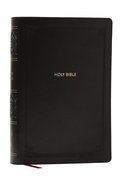 NKJV Giant Print End-of-Verse Reference Bible, Black Leathersoft, Red Letter, Comfort Print
