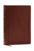 NKJV Giant Print End-of-Verse Reference Bible, Brown Leathersoft, Red Letter, Comfort Print