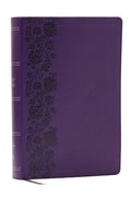 NKJV Giant Print End-of-Verse Reference Bible, Purple Leathersoft, Red Letter, Comfort Print