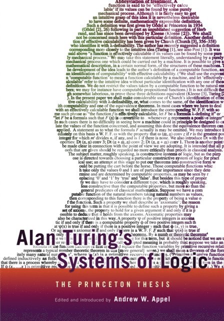Andrew W. Appel - Alan Turing's Systems of Logic, E-bok. Tillgänglighet: Lägg i varukorg