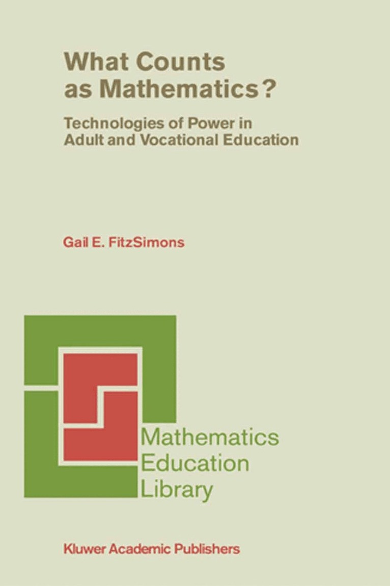 Gail E. FitzSimons - What Counts as Mathematics?, Inbunden. Tillgänglighet: Lägg i varukorg