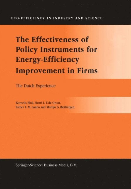 Martijn G. Rietbergen, Esther E.M. Luiten, Henri L.F. de Groot, Kornelis Blok - Effectiveness of Policy Instruments for Energy-Efficiency Improvement in Firms, E-bok