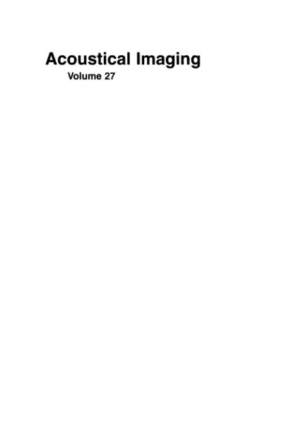 Sigrun Hirsekorn, Walter Arnold - Acoustical Imaging, E-bok