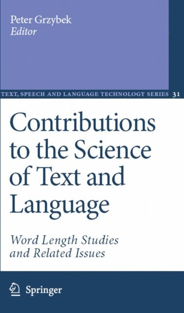 Peter Grzybek - Contributions to the Science of Text and Language, E-bok