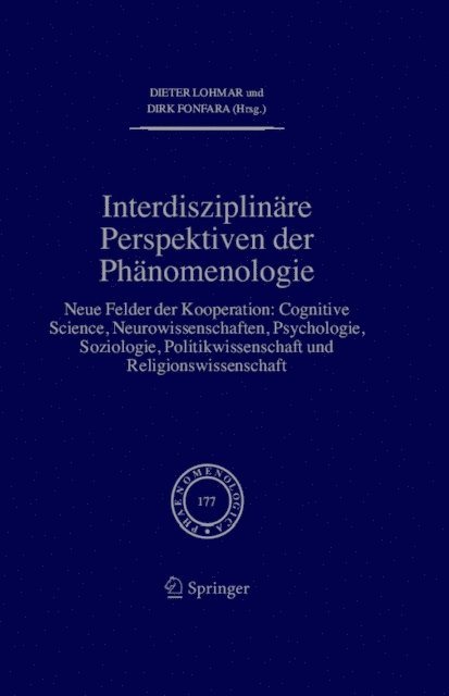 Dirk Fonfara, Dieter Lohmar - Interdisziplinäre Perspektiven der Phänomenologie, E-bok