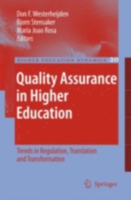 Maria Joao Rosa, Bjorn Stensaker, Don F. Westerheijden - Quality Assurance in Higher Education, E-bok