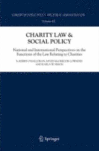 Karla Simon, Myles McGregor-Lowndes, Kerry O'Halloran - Charity Law & Social Policy, E-bok