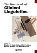 The Handbook of Clinical Linguistics