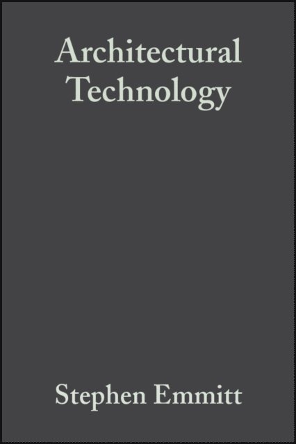 Stephen Emmitt - Architectural Technology, E-bok